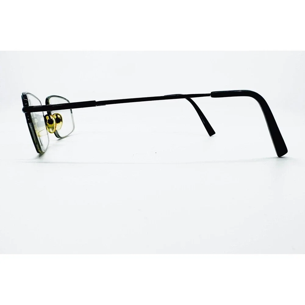 Flex Factor F5076 Eyeglasses Men Shinny Black Half Rim Rectangle 51/20/140 39595